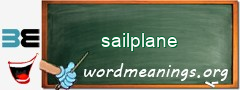 WordMeaning blackboard for sailplane